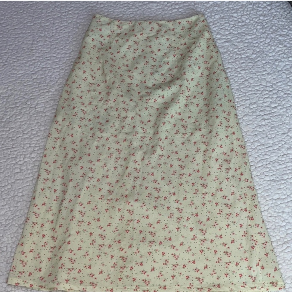 Princess Polly Red and Yellow Midi Skirt A-line Floral - Picture 5 of 5